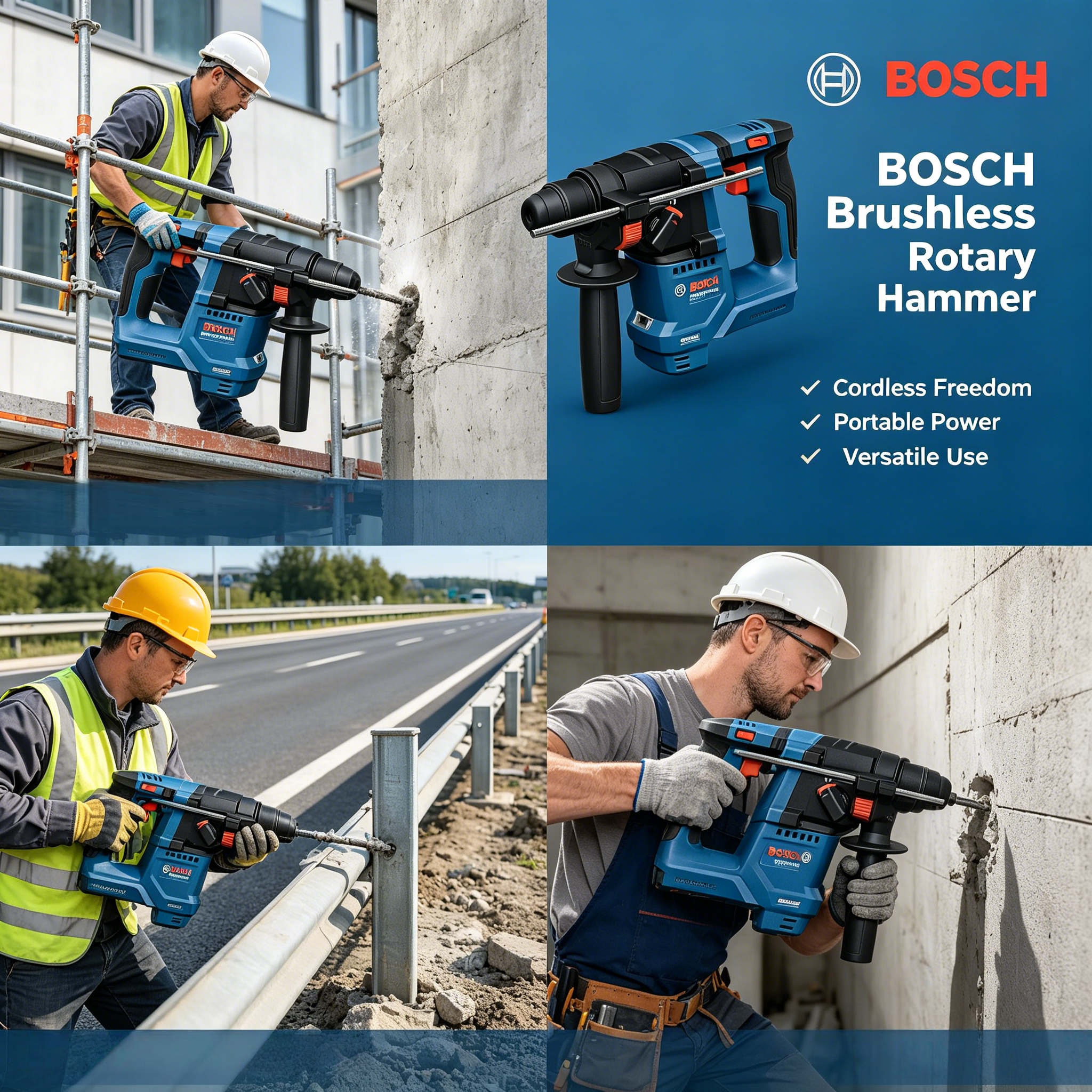 Power Tools Cordless - ボッシュ GBH 18V-18 コードレスロータリーハンマードリル 1.5J インパクトドリル