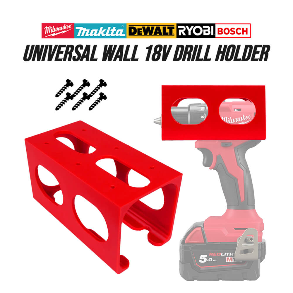 Power Tools Brand - ユニバーサル18Vドリル壁掛けホルダー、コードレス電動ドリル用ヘビーデューティー工具収納ブラケット、主要ブランド対応