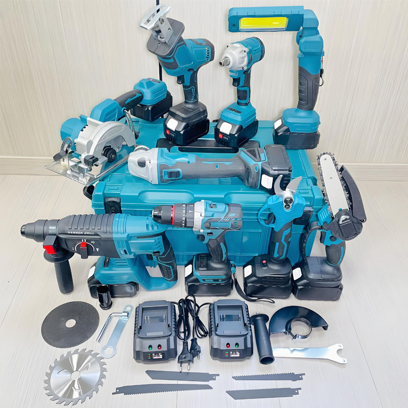 Power Tools Cordless - 高品質21Vツール ブラシレスコードレスドリル ポータブルスクリュードライバー ドリル9点セット 家具修理用電動工具キット