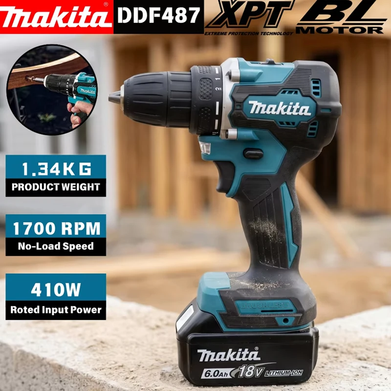 Power Tools Brand - マキタ DDF487 コードレスドライバードリル ブラシレス電動インパクトドライバー 18V 充電式電動工具