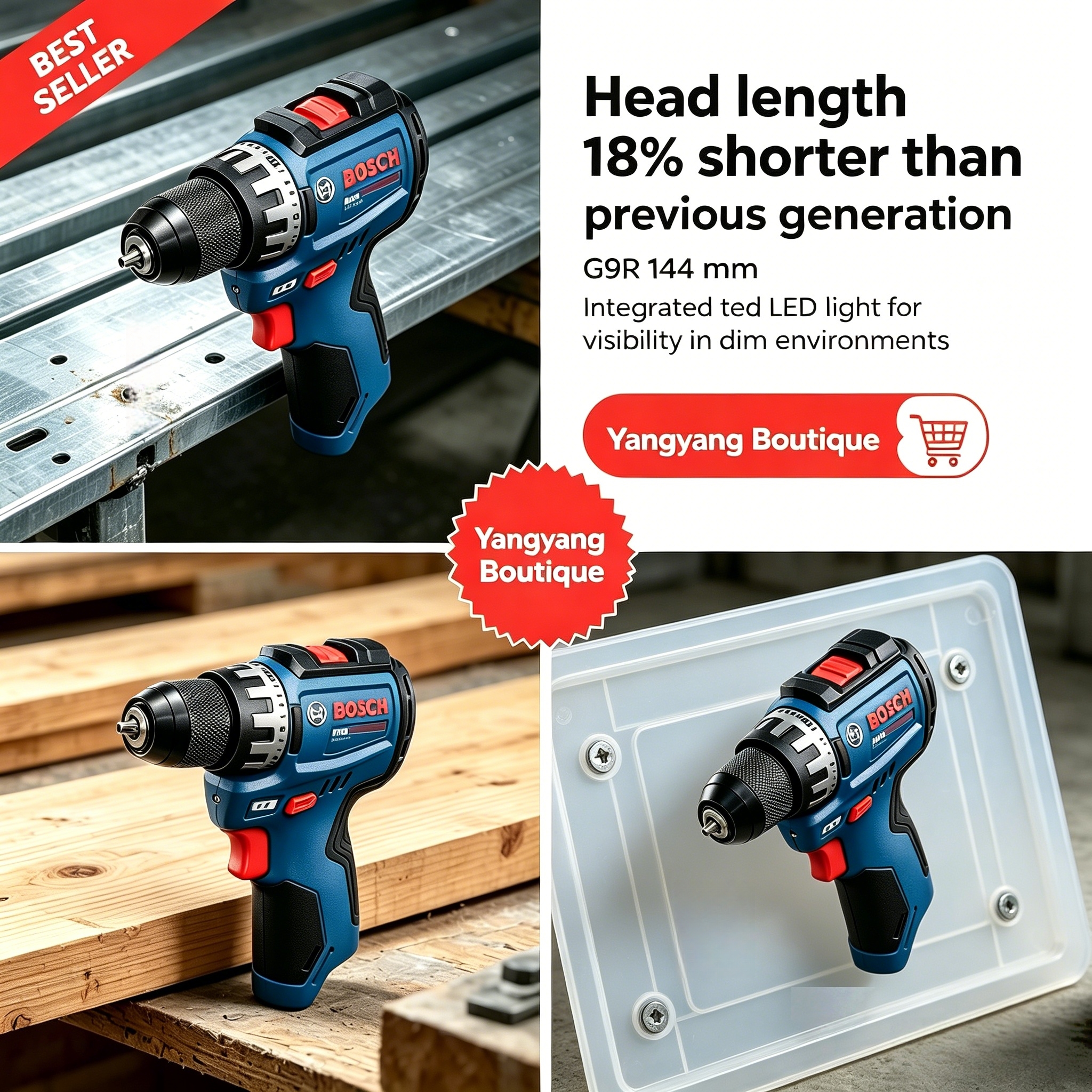 Power Tools Cordless - BOSCH GSR 12V-31 プロフェッショナルコードレスドリルドライバー 2-in-1、木材、金属、プラスチックの穴あけとネジ締め用、耐久性のある電動工具