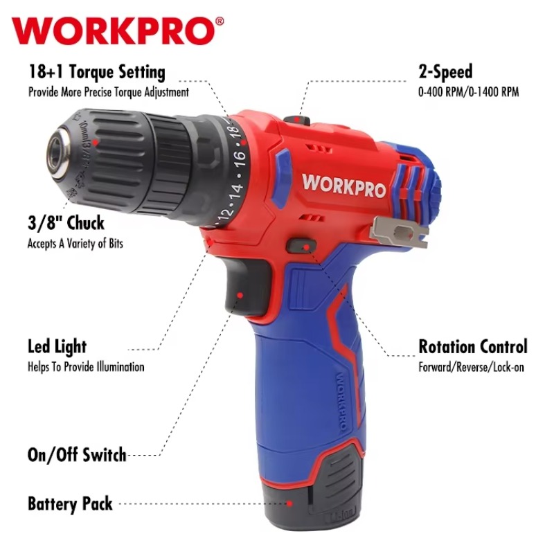 12V 10mmコードレスドリル コードレス電動工具 リチウ - Power Tools Cordless のレビューと価格