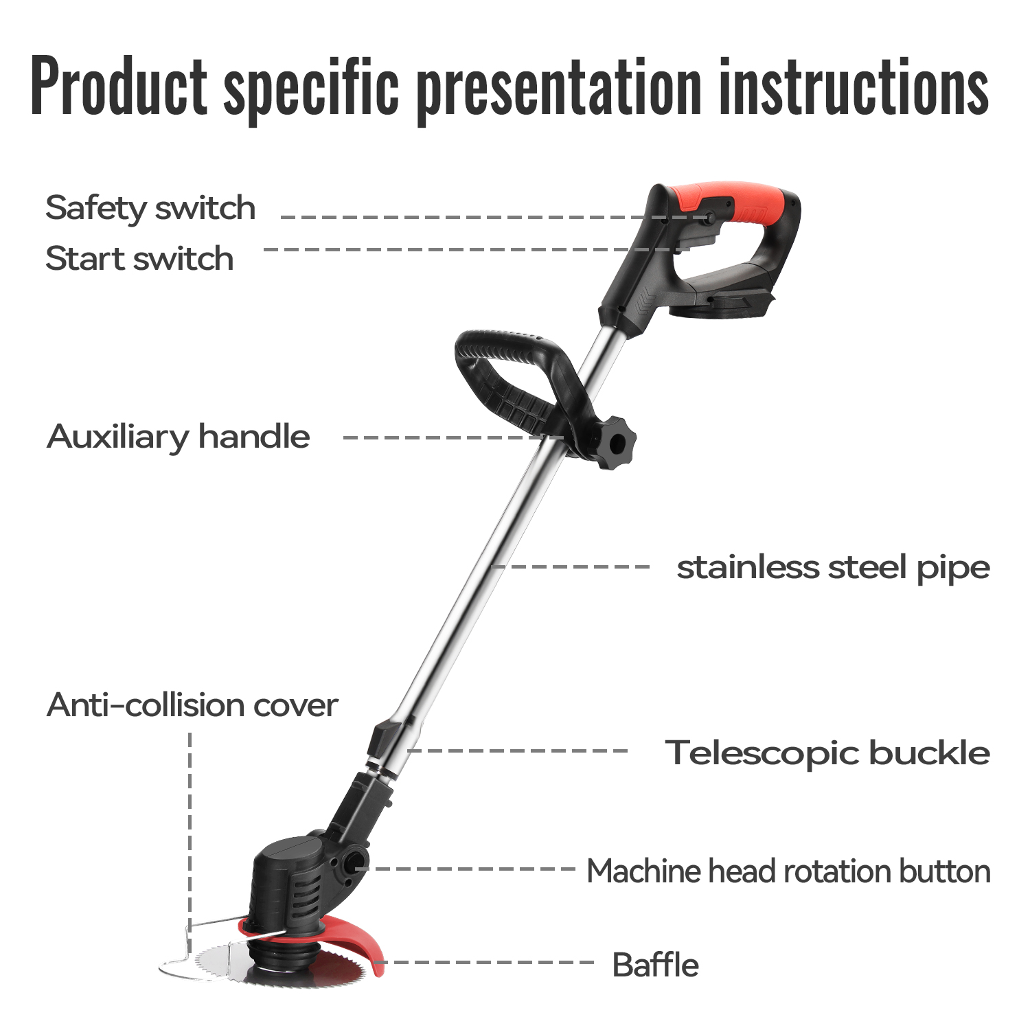 リチウム電動草刈り機 コードレス芝刈り機 ホイール付き ポー - Power Tools Cordless のレビューと価格