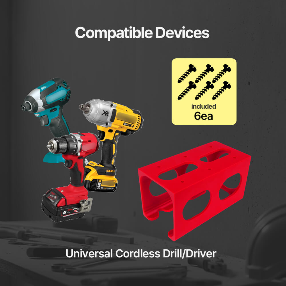 ユニバーサル18Vドリル壁掛けホルダー、コードレス電動ドリル - Power Tools Brand のレビューと価格