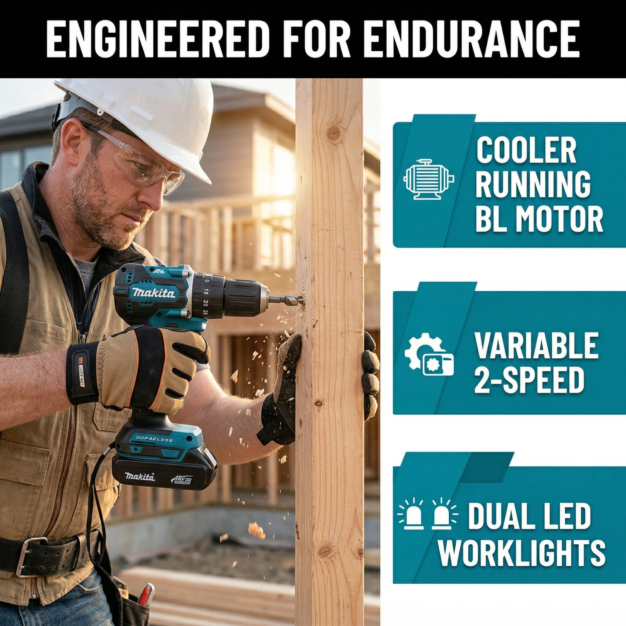 マキタ DDF487 コードレスドライバードリル ブラシレス - Power Tools Brand のレビューと価格