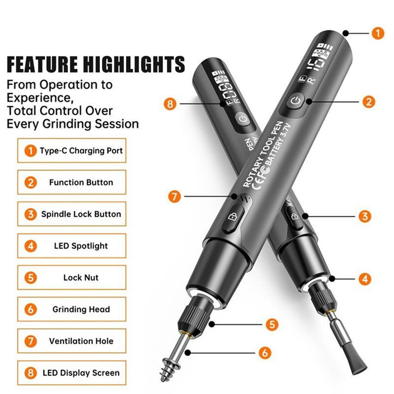 FYBL-ワイヤレス電動ミニグラインダー 3.7V 1000 - Power Tools Brand のレビューと価格