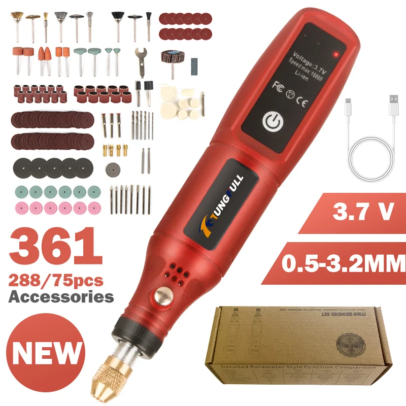 USB充電式コードレス彫刻ペンワイヤレス電動ドリル回転ツール - Power Tools Brand のレビューと価格